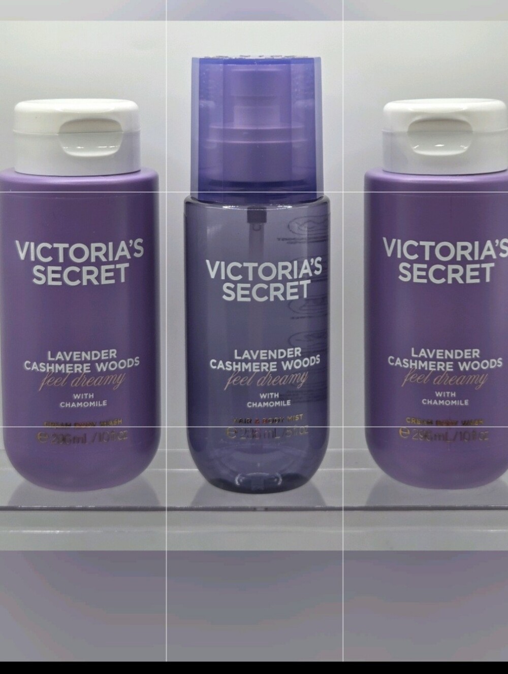 Victoria's Secret Lavender Cashmere Woods Body Wash & Mist Set